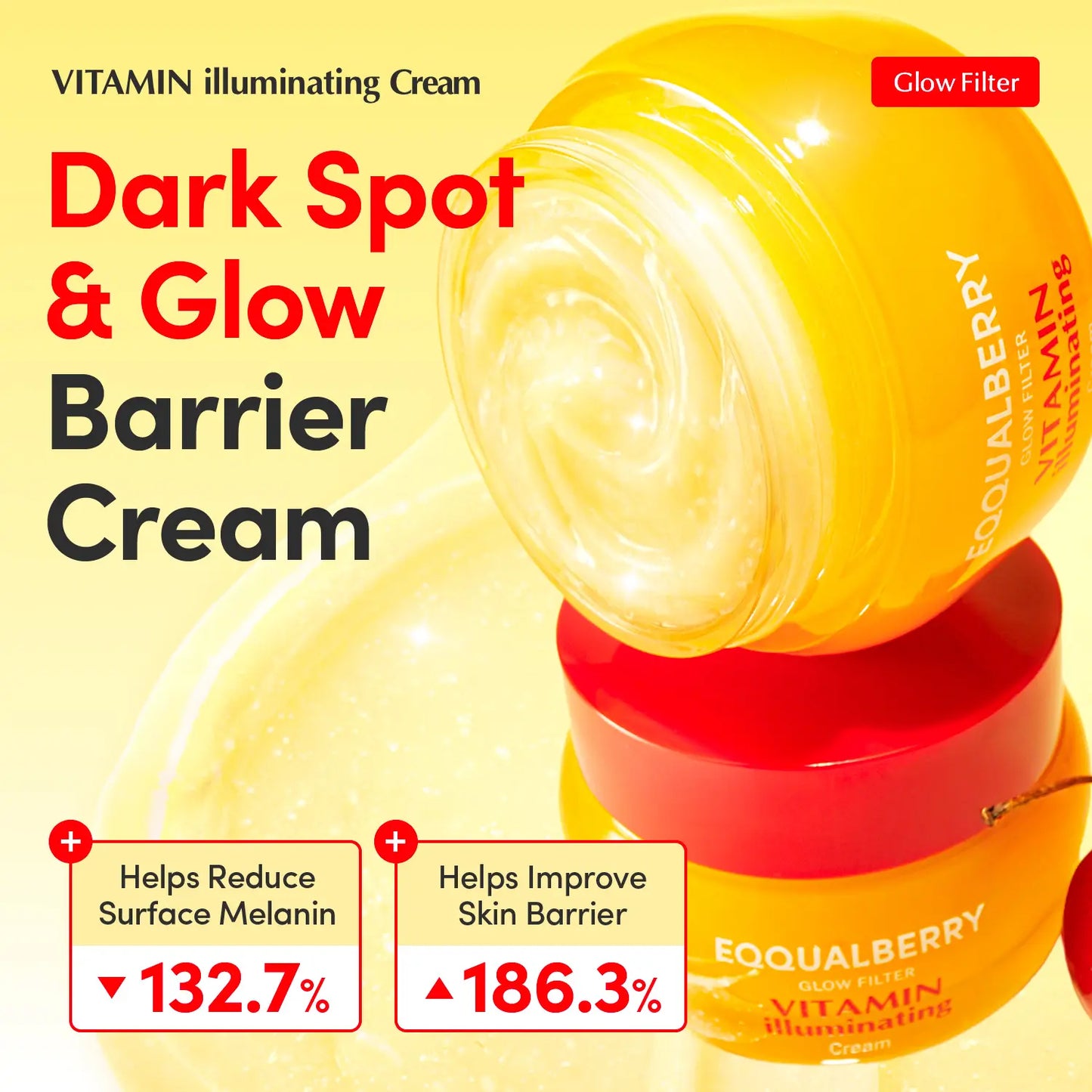Brighten Your Skin with EQQUALBERRY Vitamin Illuminating Duo - Serum & Cream for Dark Spots, Even Tone & Hydration!